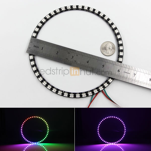 NeoPixel Ring 48 RGB LED with Integrated Drivers - 5V - 3 Chip RGB SMD LED 5050
