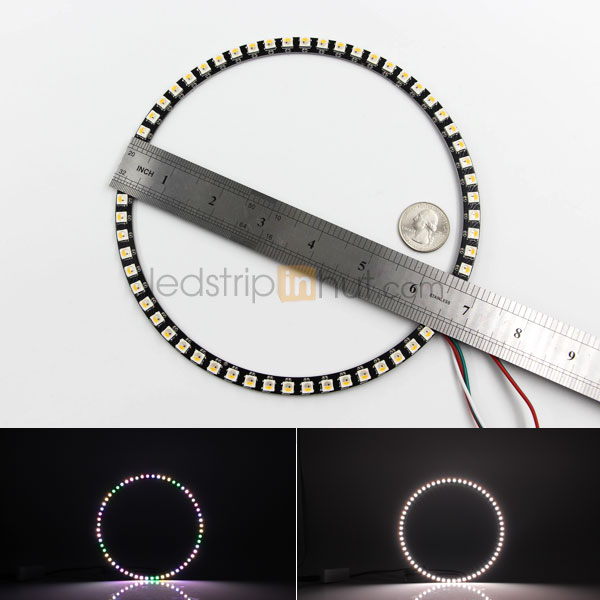 NeoPixel Ring 48 RGBW LED with Integrated Drivers - 5V - 4 Chip RGBW SMD LED 5050 - Warm White(3000K)