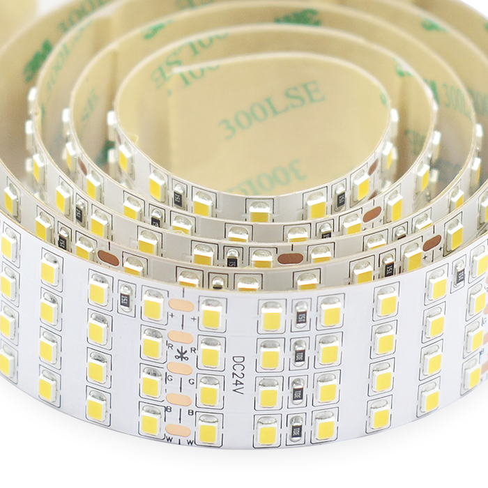 2835 Single Color High-CRI LED Strip Light 24V - Bright Quad Row LED Tape Light - 5m – 1,317 lm/ft - Non-Weatherproof(IP20)