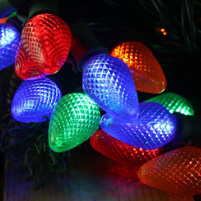 C7 Multi Color LED Christmas Lights - 16 ft. - 25 Bulbs