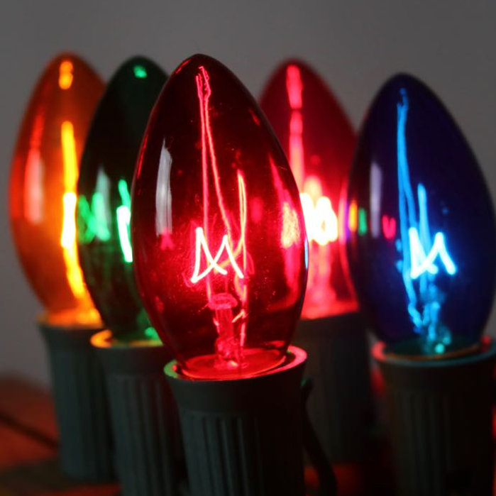 Clear C9 Multi Color Christmas String Lights - 25 ft. - 25 Bulbs