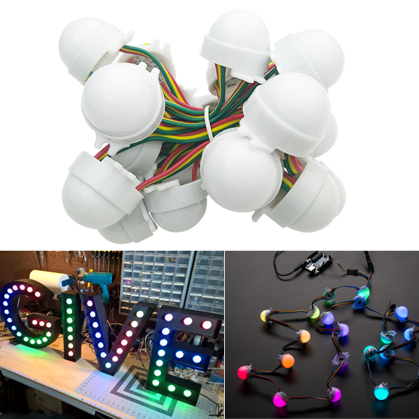 30mm Dots - 12V Digital RGB LED Pixels (Strand of 20) - WS2801