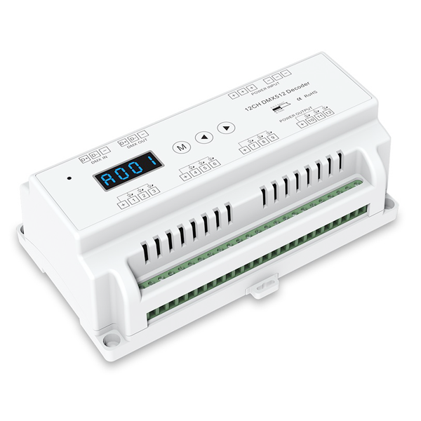 12 Channels addressable LED DMX RDM 512 decoder controller constant voltage - 5 Amp 12 Channel - D12