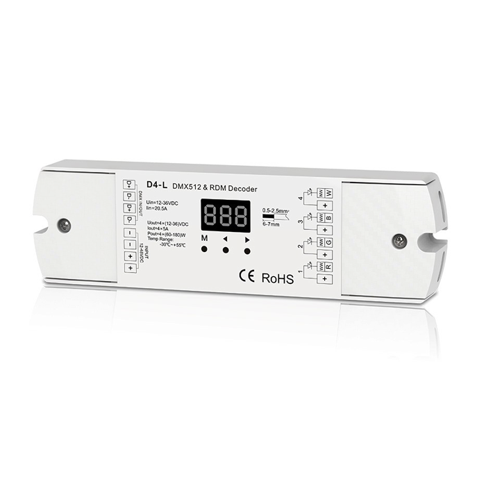 5 Amp 4 Channel LED DMX 512 Decoder - D4