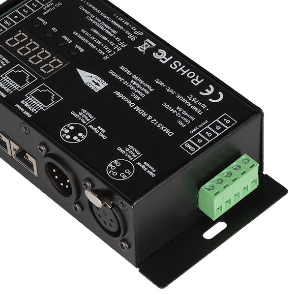 LED DMX 512 Decoder/RDM Controller - 8 Amp - 5 Channel - Digital Display