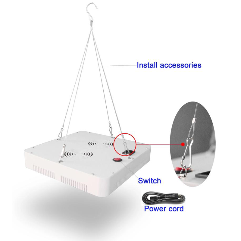 65W Full-Spectrum LED Grow Light - 5-Band Red/Blue/UV/IR/White for Indoor Plant Growth