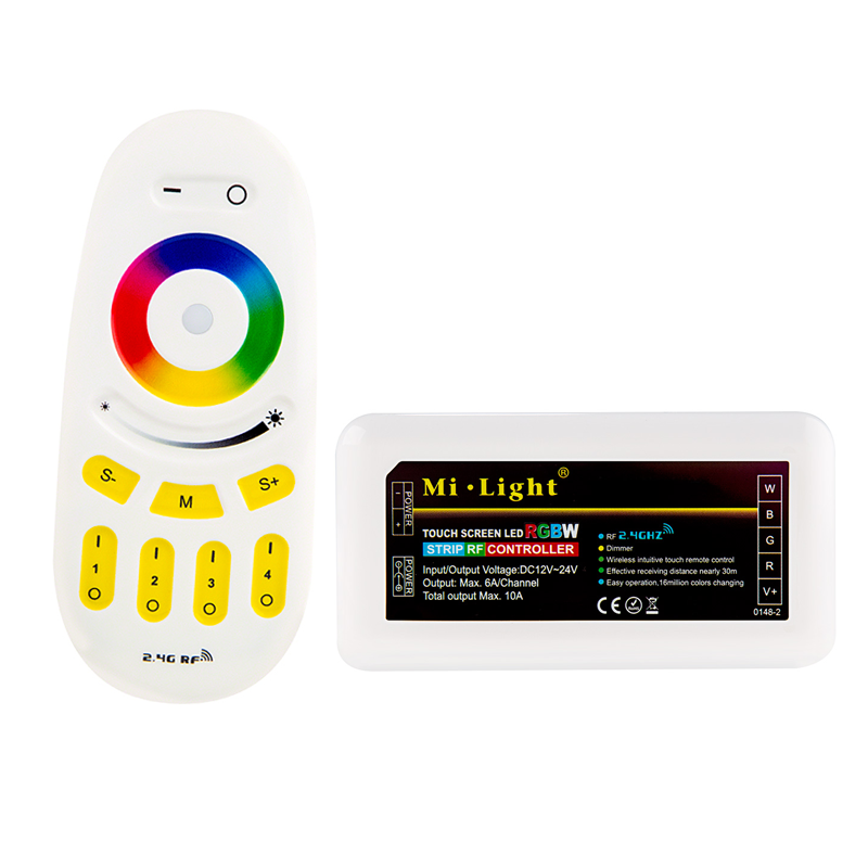 MiLight WiFi Smart Multi Zone RGBW Controller with Touch Remote - 6 Amps/Channel