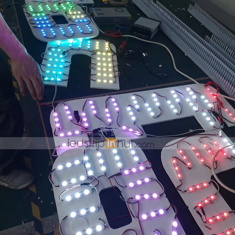 5050 SMD RGB 3LED WS2811 injection LED Module with lens DC12V Addressable - 20 PCS