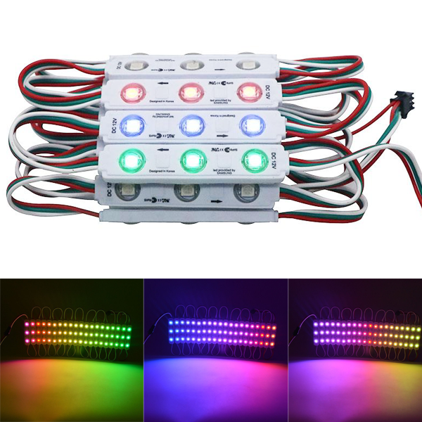 5050 SMD RGB 3LED WS2811 injection LED Module with lens DC12V Addressable - 20 PCS