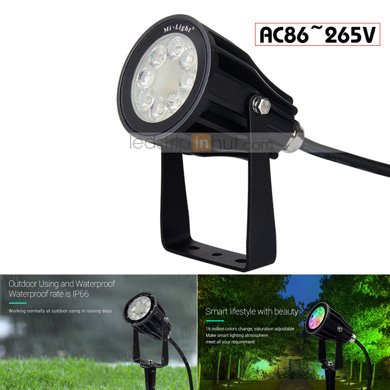 LED Landscape Lighting - 6W RGB+CCT Smart LED Garden Spotlights - AC86~265V