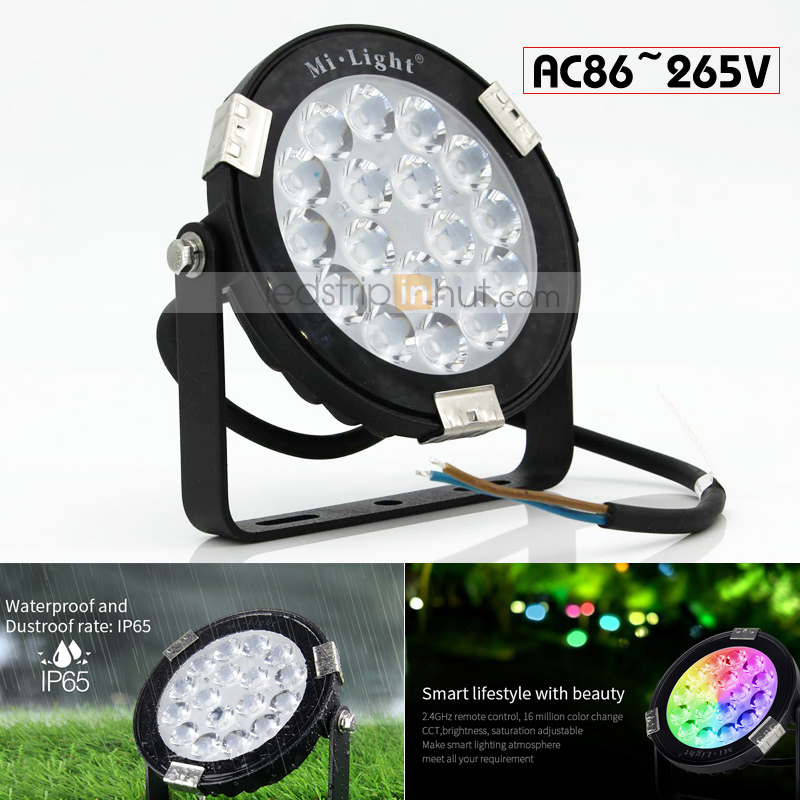 LED Landscape Lighting - 9W RGB+CCT Smart LED Garden Light - AC86~265V - Click Image to Close