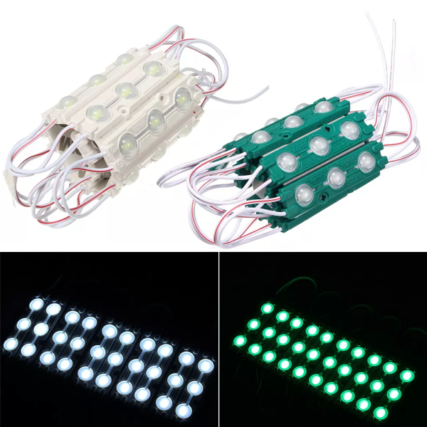 2835 SMD Waterproof Injection Molding LED Module w/ 3 SMD LEDs DC12V - 20 PCS