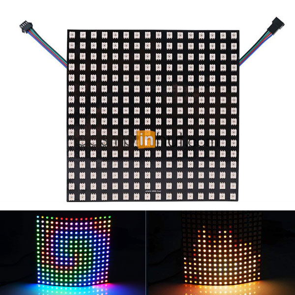 Flexible 16x16 NeoPixel RGB LED Matrix - Click Image to Close