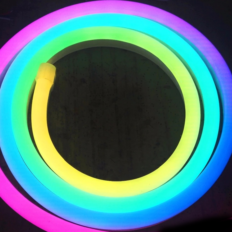 NeoPixel RGB Neon-like LED Flex Strip with Silicone Tube - 1 meter - Click Image to Close