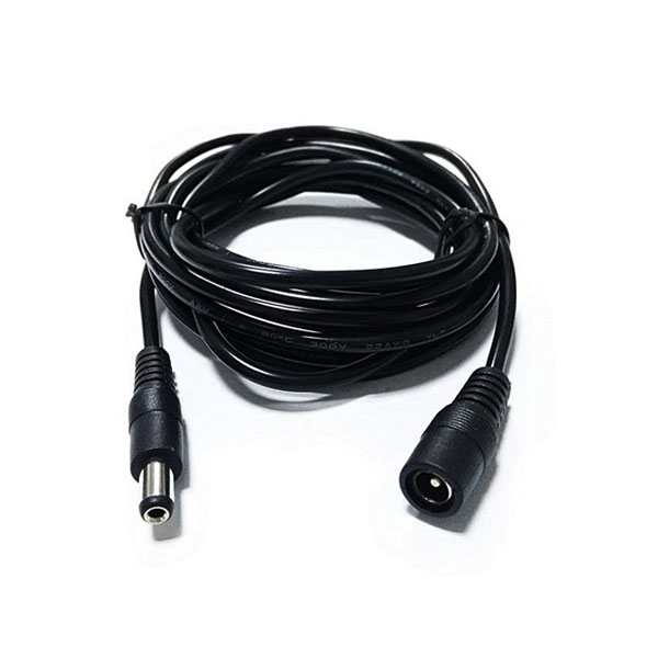 2.1mm female/male barrel jack extension cable - 1.5m / 5 ft