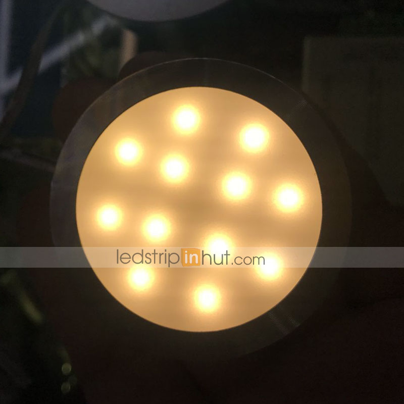 12V Recessed LED Puck Lights - 12 LED - 20 Watt Equivalent