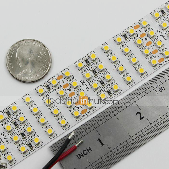 3528 Single Color LED Strip Light 24V - Quad Row High Power LED Tape Lights - Click Image to Close