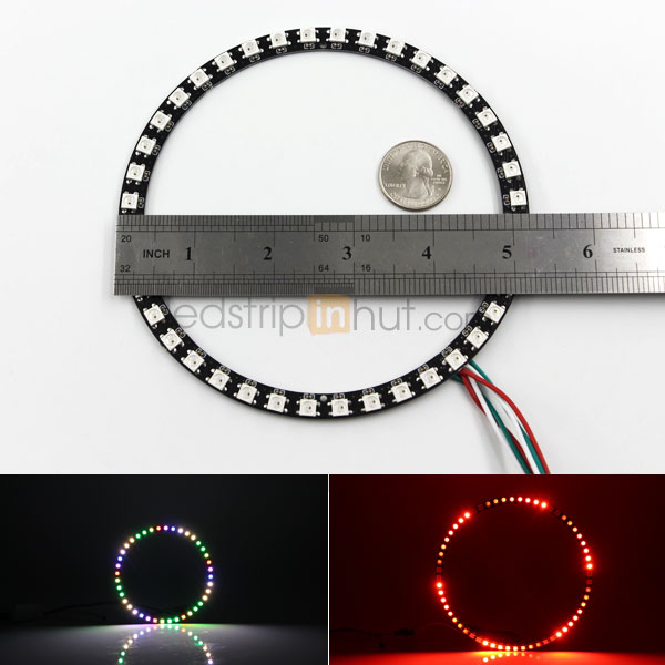 NeoPixel Ring 40 RGB LED with Integrated Drivers - 5V - 3 Chip RGB SMD LED 5050