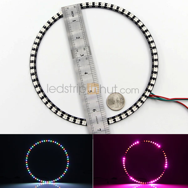 NeoPixel Ring 60 RGB LED with Integrated Drivers - 5V - 3 Chip RGB SMD LED 5050