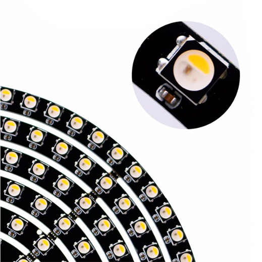 NeoPixel Ring 241 RGBW LED with Integrated Drivers - 5V - 4 Chip RGBW SMD LED 5050 - Warm White(3000K)