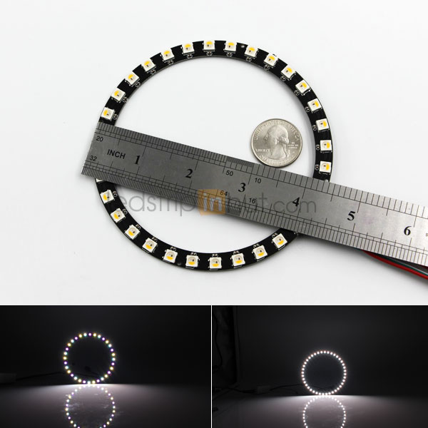 NeoPixel Ring 32 RGBW LED with Integrated Drivers - 5V - 4 Chip RGBW SMD LED 5050 - Warm White(3000K)