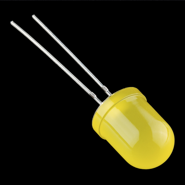 Diffused Yellow 10mm LED (25 pack)