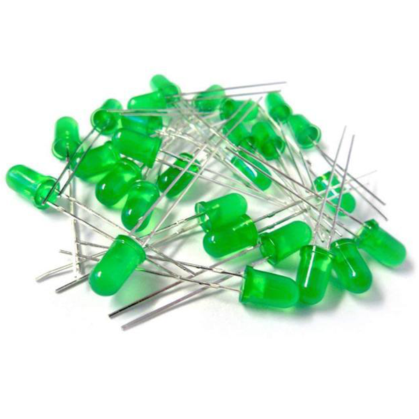 Diffused Green 5mm LED (25 pack)