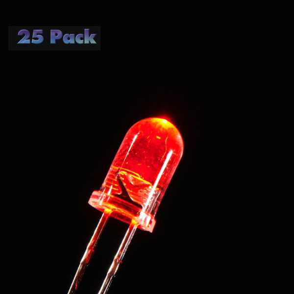 Super Bright Red 5mm LED (25 pack)