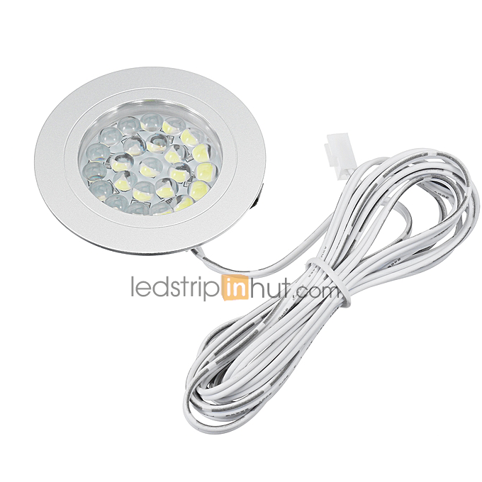 2W Recessed LED Puck Lights - 24 LED - 40 Watt Equivalent - Cool White 6500K