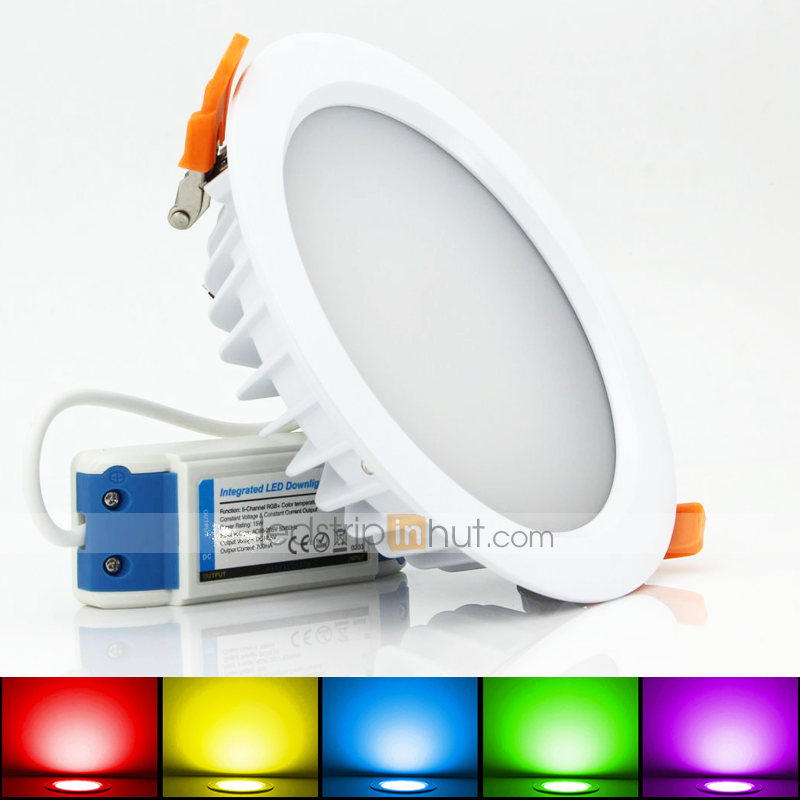 LED Recessed Light Fixture - 18W RGB+CCT LED Downlight - Dimmable - 1,500 Lumens