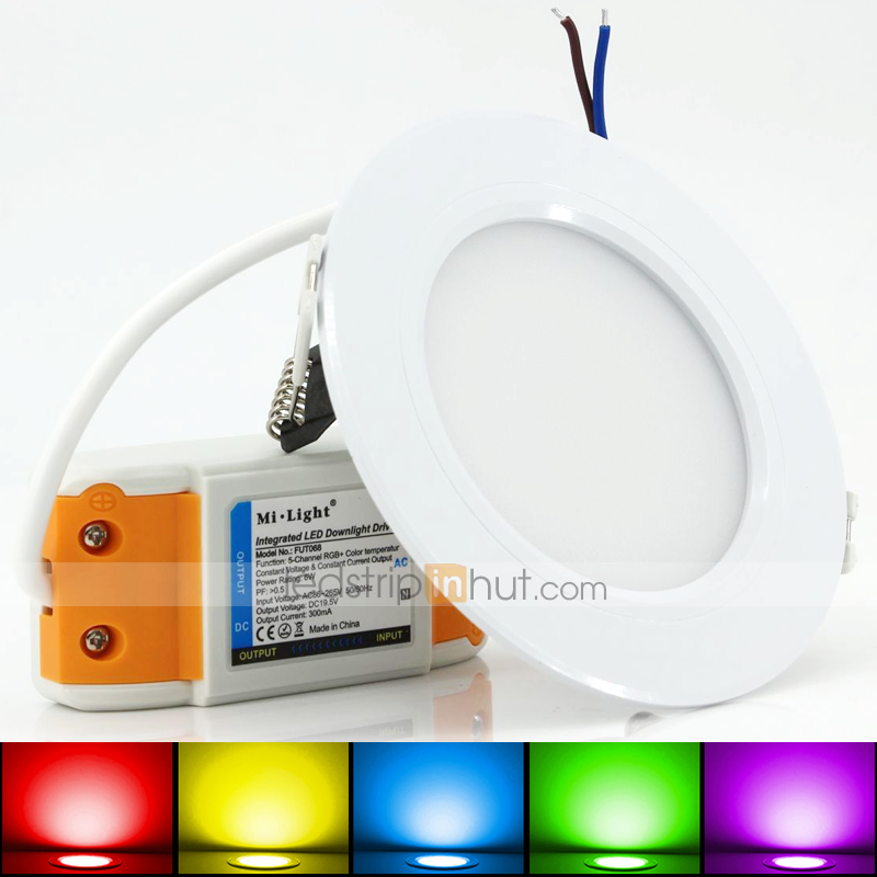 LED Recessed Light Fixture - 9W RGB+CCT LED Downlight - Dimmable - 720 Lumens