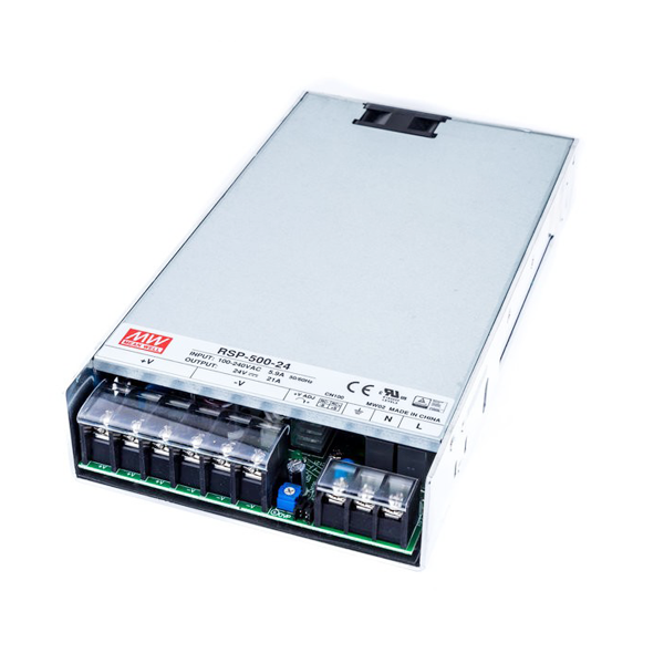 24V DC Switching Power Supply Mean Well - 500W Enclosed LED Power Supply