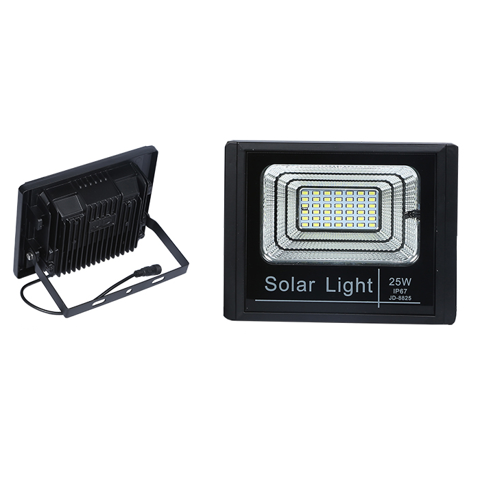 25Watt Dusk to Dawn Solar Powered Light Control Garden LED Floodlight - Waterproof IP67 for Outdoor Use
