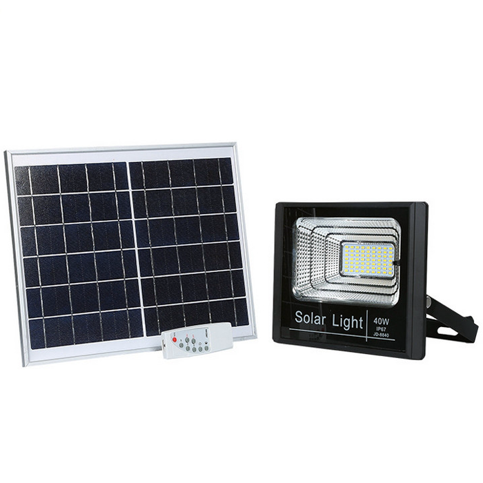 40Watt Dusk to Dawn Solar Powered Light Control Garden LED Floodlight - Waterproof IP67 for Outdoor Use