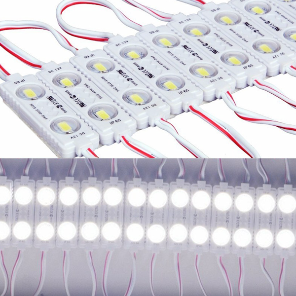 5730 SMD Single Color LED Module - Linear Constant Current Sign Module w/ 2 SMD LEDs - 20 pcs - Click Image to Close