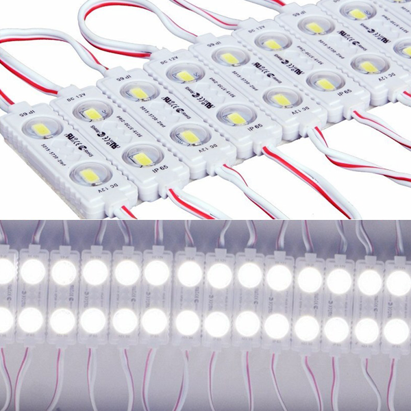 5730 SMD Single Color LED Module - Linear Constant Current Sign Module w/ 2 SMD LEDs - 20 pcs