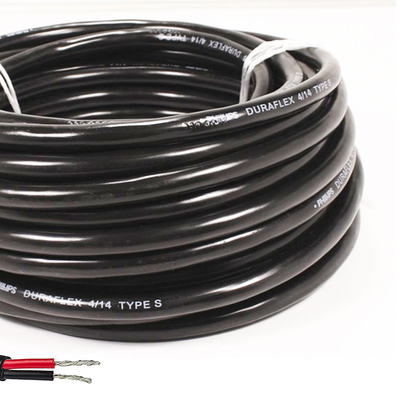 Black Jacketed 14 Gauge Wire - Two Conductor Power Wire